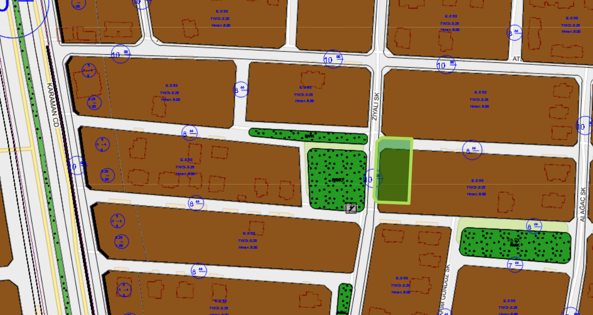 KARAASLAN'DA 3 CEPHELİ 1333 m² SATILIK ARSA